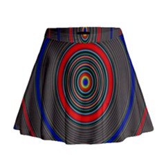 Art Design Fractal Circle Mini Flare Skirt by Pakrebo