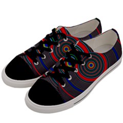 Art Design Fractal Circle Men s Low Top Canvas Sneakers by Pakrebo