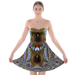 Art Artwork Fractal Digital Art Strapless Bra Top Dress by Pakrebo