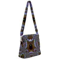 Art Artwork Fractal Digital Art Zipper Messenger Bag by Pakrebo