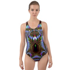 Art Artwork Fractal Digital Art Cut-out Back One Piece Swimsuit by Pakrebo