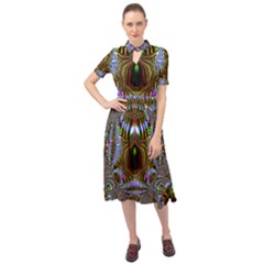 Art Artwork Fractal Digital Art Keyhole Neckline Chiffon Dress