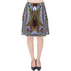 Art Artwork Fractal Digital Art Velvet High Waist Skirt by Pakrebo