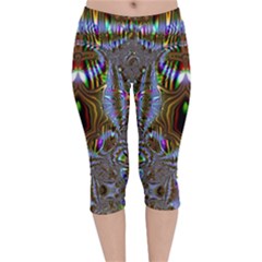 Art Artwork Fractal Digital Art Velvet Capri Leggings  by Pakrebo