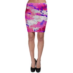 Watercolor Splatter Hot Pink/purple Bodycon Skirt by blkstudio