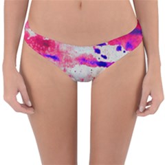 Watercolor Splatter Hot Pink/purple Reversible Hipster Bikini Bottoms by blkstudio