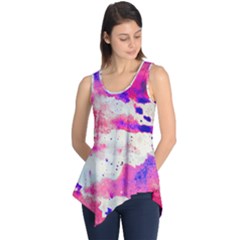 Watercolor Splatter Hot Pink/purple Sleeveless Tunic by blkstudio