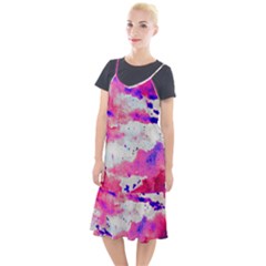 Watercolor Splatter Hot Pink/purple Camis Fishtail Dress by blkstudio