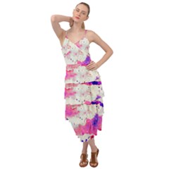 Watercolor Splatter Hot Pink/purple Layered Bottom Dress by blkstudio