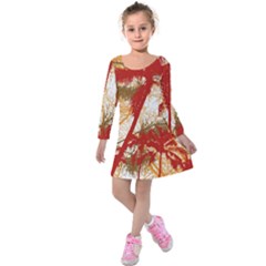 Into The Forest Paradise Kids  Long Sleeve Velvet Dress