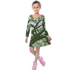 Into The Forest 11 Kids  Long Sleeve Velvet Dress by impacteesstreetweartwo