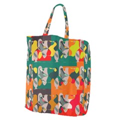 Retro Colors Texture                  Giant Grocery Zipper Tote by LalyLauraFLM