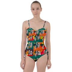 Retro Colors Texture                     Sweetheart Tankini Set by LalyLauraFLM