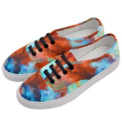 Orange Blue Texture                     Women s Classic Low Top Sneakers by LalyLauraFLM