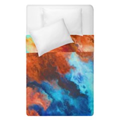 Orange Blue Texture                       Duvet Cover (single Size) by LalyLauraFLM