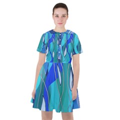 Wavy Blue Sailor Dress by bloomingvinedesign