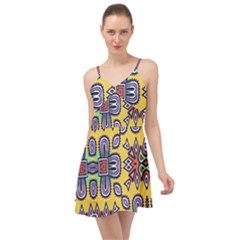 Shapes On A Yellow Background                         Summer Time Chiffon Dress