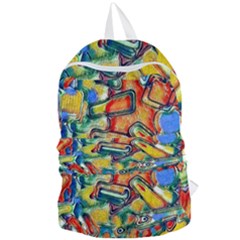 Colorful Painted Shapes                  Foldable Lightweight Backpack by LalyLauraFLM