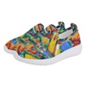 Colorful painted shapes                    Women s Slip On Sneakers View2