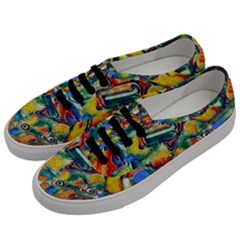 Colorful Painted Shapes                     Men s Classic Low Top Sneakers by LalyLauraFLM