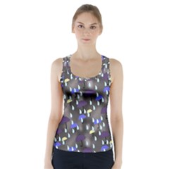 Rain And Umbrellas Racer Back Sports Top by bloomingvinedesign