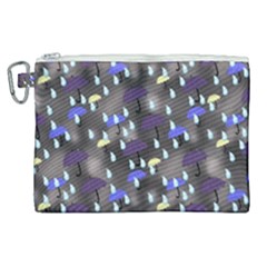 Rain And Umbrellas Canvas Cosmetic Bag (xl) by bloomingvinedesign