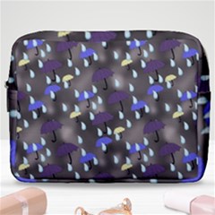 Rain And Umbrellas Make Up Pouch (large) by bloomingvinedesign