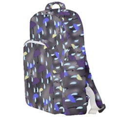 Rain And Umbrellas Double Compartment Backpack by bloomingvinedesign