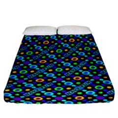 Have Fun Multicolored Text Pattern Fitted Sheet (California King Size)