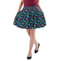 Have Fun Multicolored Text Pattern A-Line Pocket Skirt View1