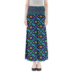 Have Fun Multicolored Text Pattern Full Length Maxi Skirt