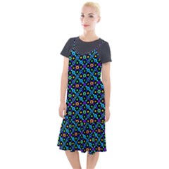 Have Fun Multicolored Text Pattern Camis Fishtail Dress