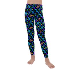 Have Fun Multicolored Text Pattern Kids  Lightweight Velour Leggings