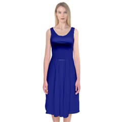 Vibrant Blue Midi Sleeveless Dress by blkstudio