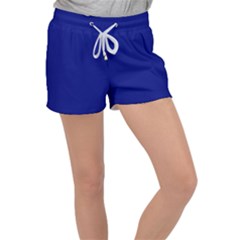 Vibrant Blue Women s Velour Lounge Shorts by blkstudio