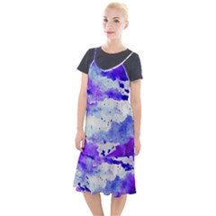 Watercolor Splatter Purple Camis Fishtail Dress by blkstudio