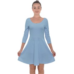 Light Blue Quarter Sleeve Skater Dress by blkstudio