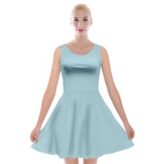 Light Blue Velvet Skater Dress by blkstudio