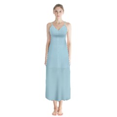 Light Blue Button Up Chiffon Maxi Dress by blkstudio