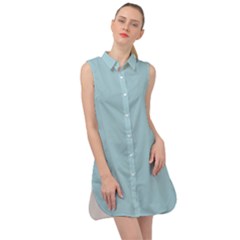 Light Blue Sleeveless Shirt Dress by blkstudio