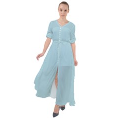 Light Blue Waist Tie Boho Maxi Dress by blkstudio