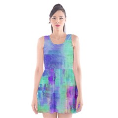 Watercolor Wash Scoop Neck Skater Dress