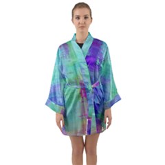 Watercolor Wash Long Sleeve Kimono Robe