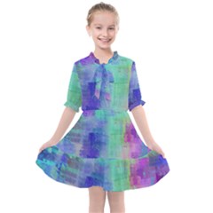 Watercolor Wash Kids  All Frills Chiffon Dress