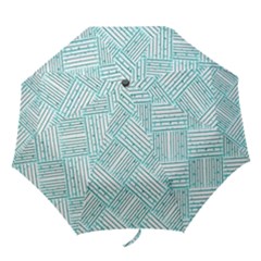 Wood Texture Diagonal Pastel Blue Folding Umbrellas by Mariart