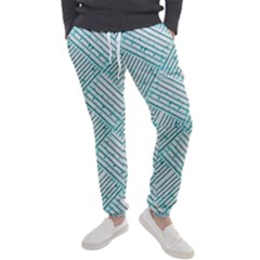 Wood Texture Diagonal Pastel Blue Men s Jogger Sweatpants