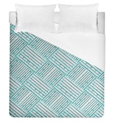 Wood Texture Diagonal Pastel Blue Duvet Cover (queen Size) by Mariart