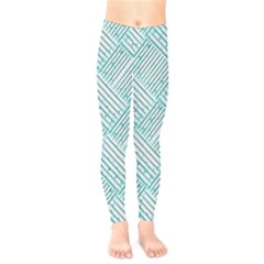 Wood Texture Diagonal Pastel Blue Kids  Legging