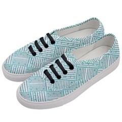 Wood Texture Diagonal Pastel Blue Women s Classic Low Top Sneakers by Mariart