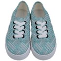 Wood Texture Diagonal Pastel Blue Kids  Classic Low Top Sneakers View1